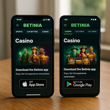 Betinia - iOS and Android Casino Apps - Mobile Gaming Applications
