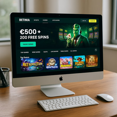 Betinia - Desktop Platform Interface - Belgian Casino Design